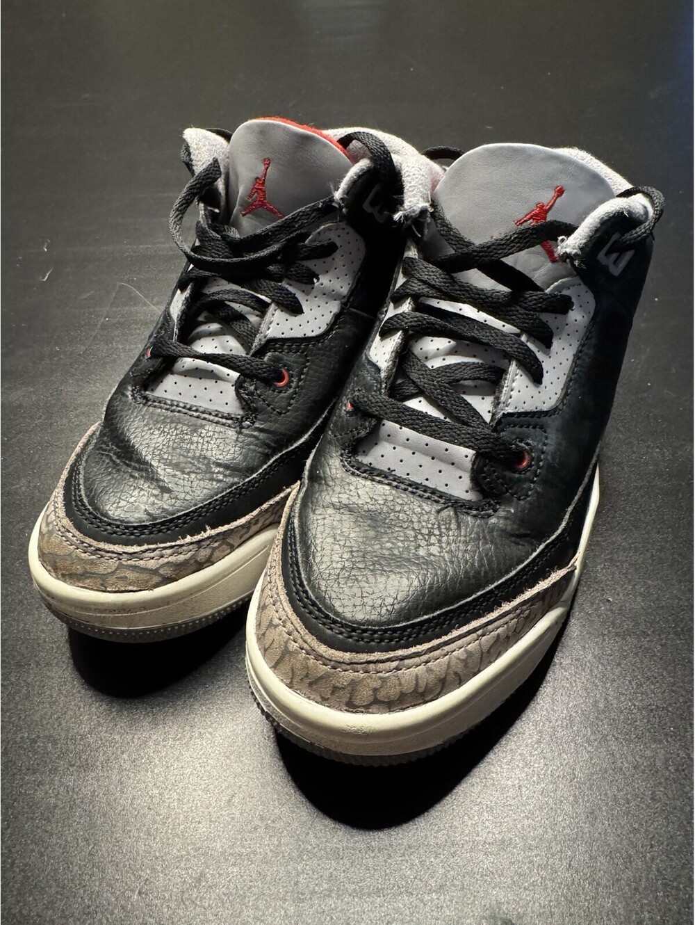 Nike Air Jordan 3 Retro PS Size 2Y Black Fire Red Grey Cement 2024 DM0966-010